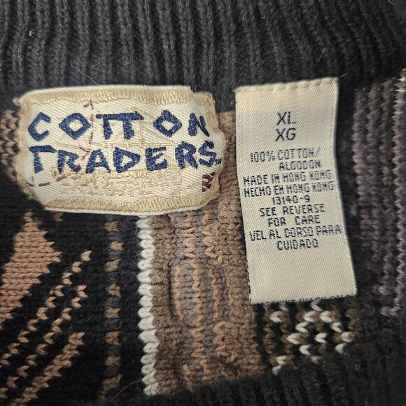 VTG 80s Cotton Traders 3D Chunky Knit Sweater XL Coogi Supreme Palace Atmos - Picture 4 of 9